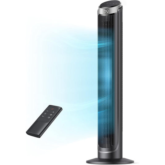 RadiCool Cruzer Pro T3 40-Inch Bladeless Tower Fan – 28dB Quiet Smart Fan with 90° Oscillation